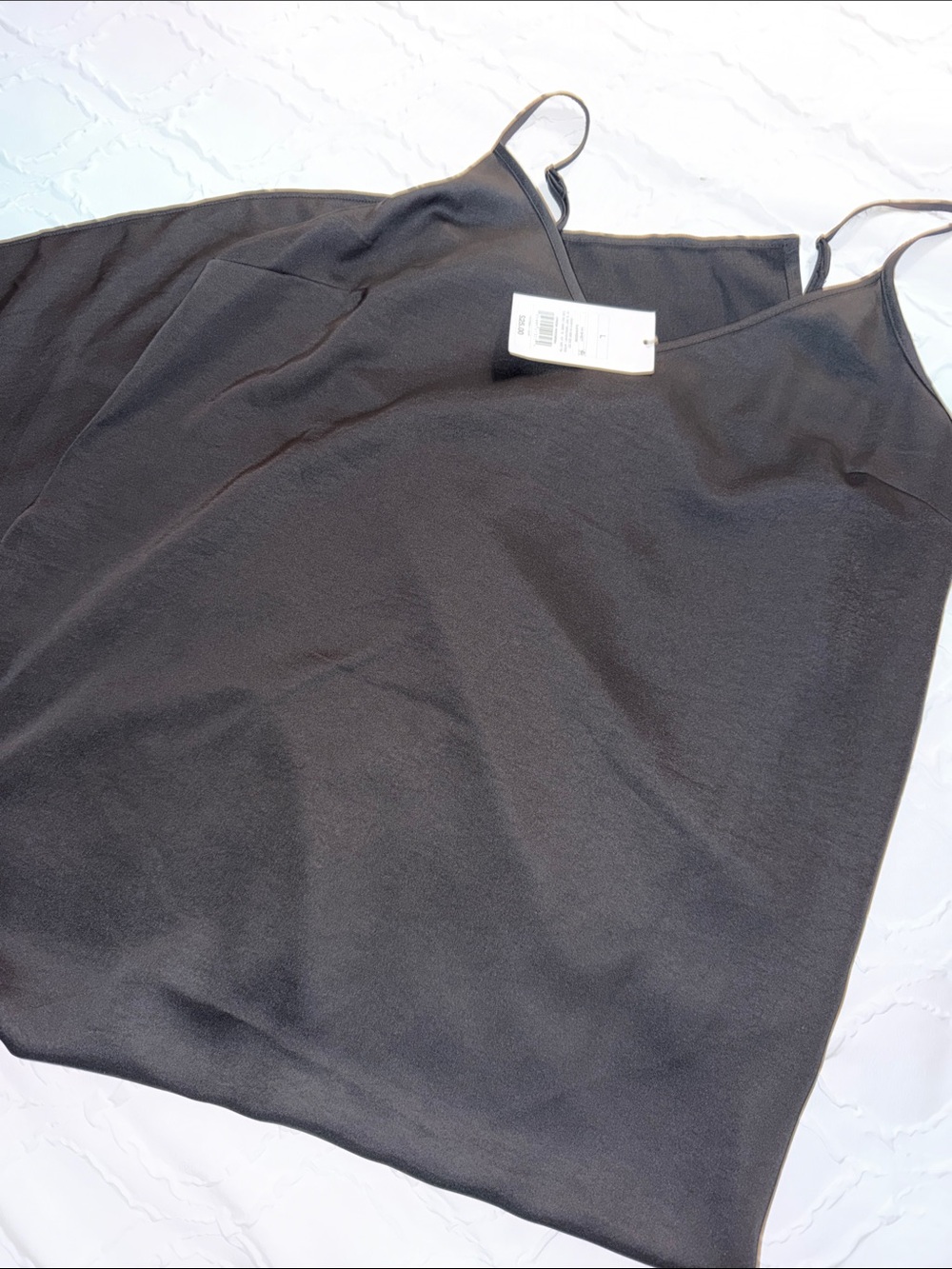 NWT black slip dress